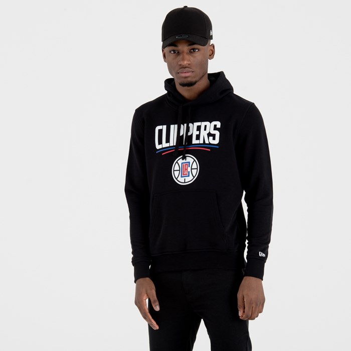LA Clippers Team Logo Miesten Hupparit Mustat - New Era Vaatteet Tukkukauppa FI-781046